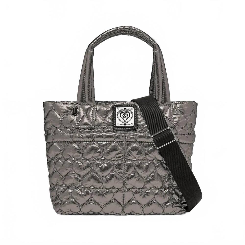 NEW BRIGHTON kamille metallic cross body bag in pewter